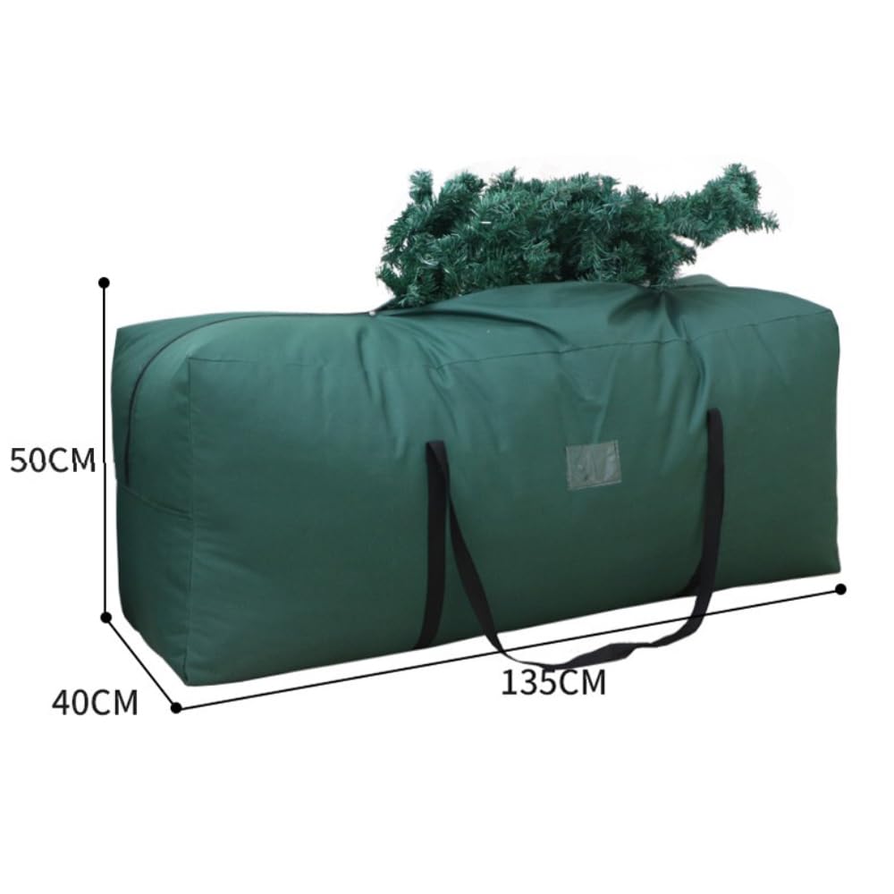 Wambere Weihnachtsgeschenkverpackungsbeutel Weihnachtsbaum-Aufbewahrungstasche mit Reißverschluss Weihnachtsbaum Staubschutz Tannenbaum Aufbewahrungsbeutel Christmas Tree Storage Bag,135x40x50cm