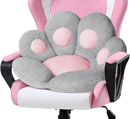 LANPEW Cushion,Cat Paw Cushion Cute Chair Seat Cushion Lazy Sofa Cushion Outdoor Decoration Warm Floor Cushion Skin Friendly Warm Mat (grey