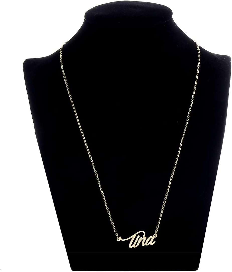 AOLO Personalized Name Necklace Custom Any Name Necklaces Customized Nameplate Stainless Steel Jewelry for Womens Mens - Image 4