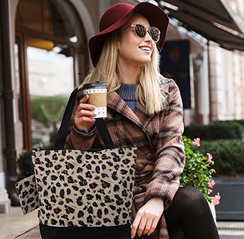 Image of NGIL Medium Top Zipper Closure Canvas Tote Bag with Attached Matching Coin Purse For Moms and Nurses