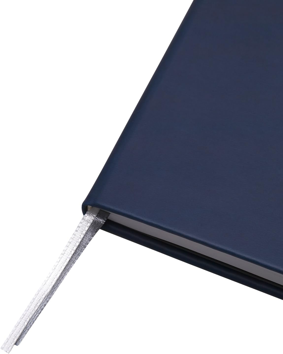 Eccolo Hardbound Writing Journal, Cool Jazz, 192 Pages of White Lined Paper with Elastic Band Closure, Lay Flat Design, Interior Gusset Pocket and Double Bookmarks (Navy Blue, 7.25-x-9.6 Inches)