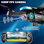 Mini Drone with Camera - Drones for Kids Adults, 1080P HD Foldable Drone with Stable Hover, Auto-Follow, Trajectory Flight, Gravity Control, 90° Adjustable Lens, One Key Take Off/Land, 3D Flip - Image 3