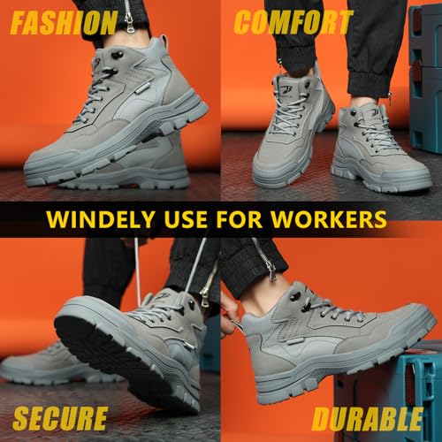 Image of Steel Toe Shoes Puncture Resistant Safety Work Boots for Men.