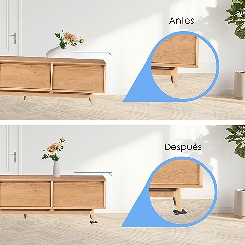Calces de plástico para nivelar con base de goma flexible anticaídas y antivibración 4