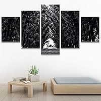 SIGNWIN 5 Panel Canvas Wall Art Rustic Woods for Home Decorations Ready to Hang - 60