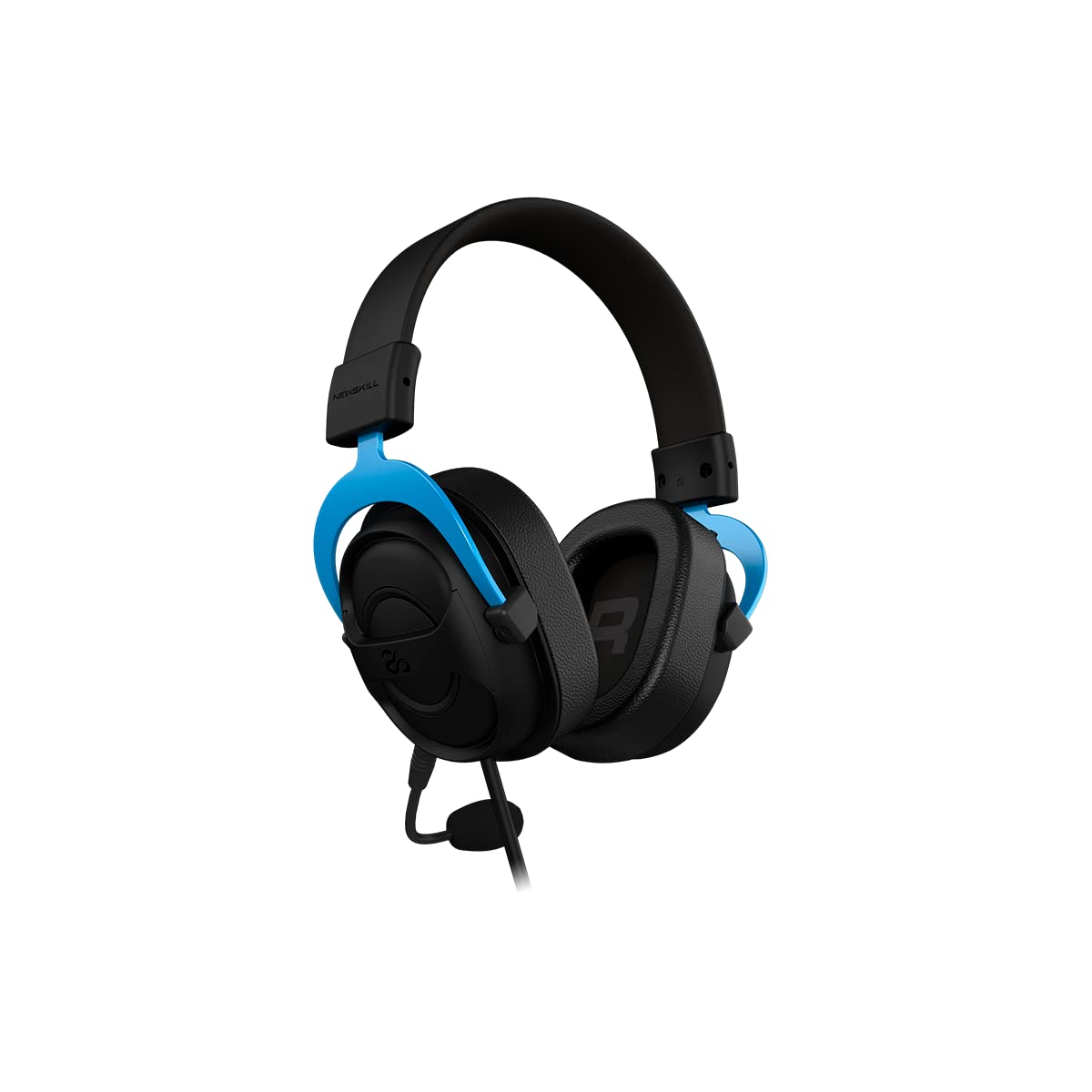 NewSkill Sylvanus PRO Cuffia da gioco cablata, microfono rimovibile, suono surround 7.1, cavo jack da 3,5 mm, USB, archetto regolabile, compatibile con PC/PS4/PS5/Mac/XBOX/Android, nero