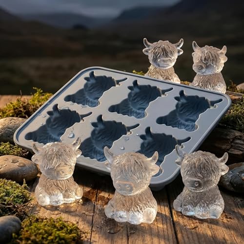 Mini molde para hielo vaca Highland azul miniatura 3