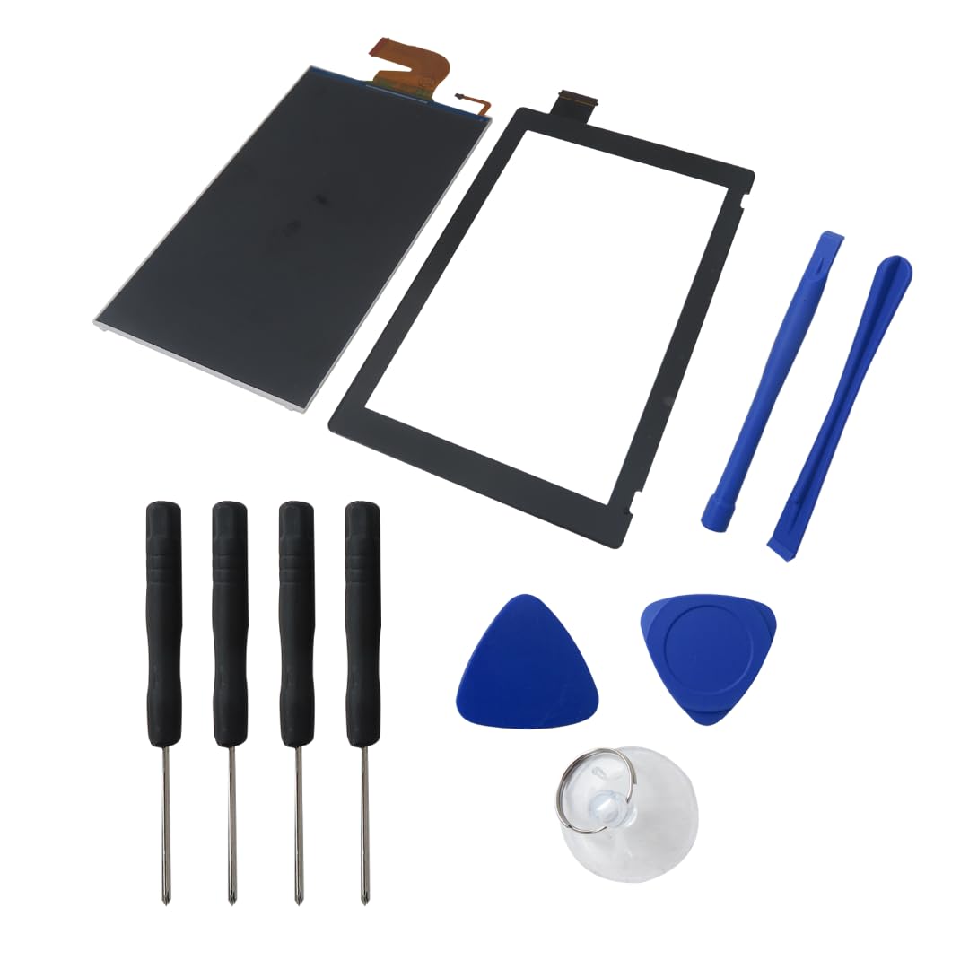 Pantalla LCD de repuesto para Nintendo Switch, pantalla táctil de repuesto para sensor digitalizador V1 HAC-001, kit de reparación de vidrio