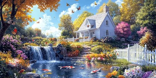 Kit d'Art Diamant Paysages d'été : Évadez-vous du Stress avec la Broderie DIY