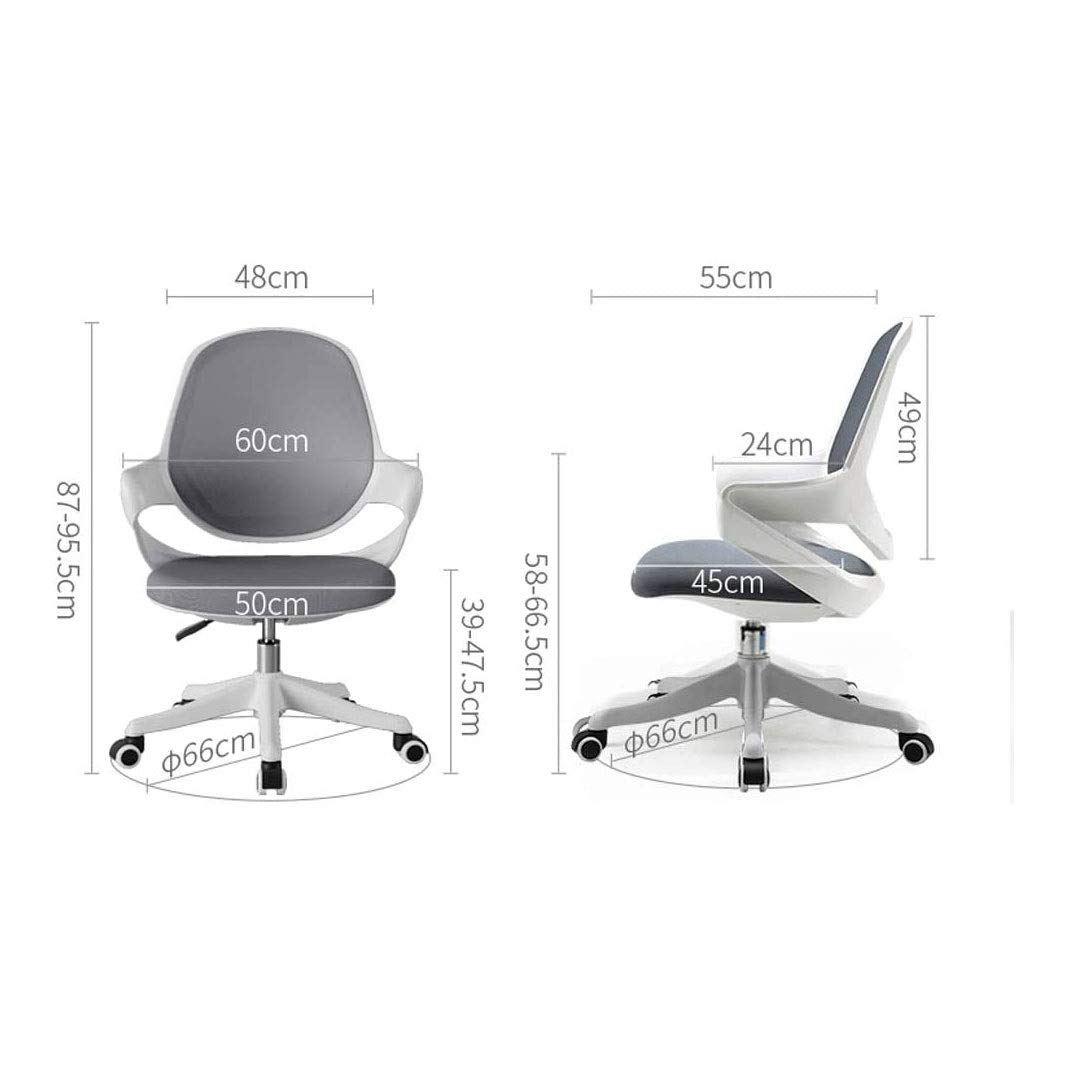 Sedia da Ufficio con Seduta in Rete Traspirante, Sedia da Computer con Altezza del Sedile Regolabile e Sedia operativa con braccioli rigidi Beauty Comes
