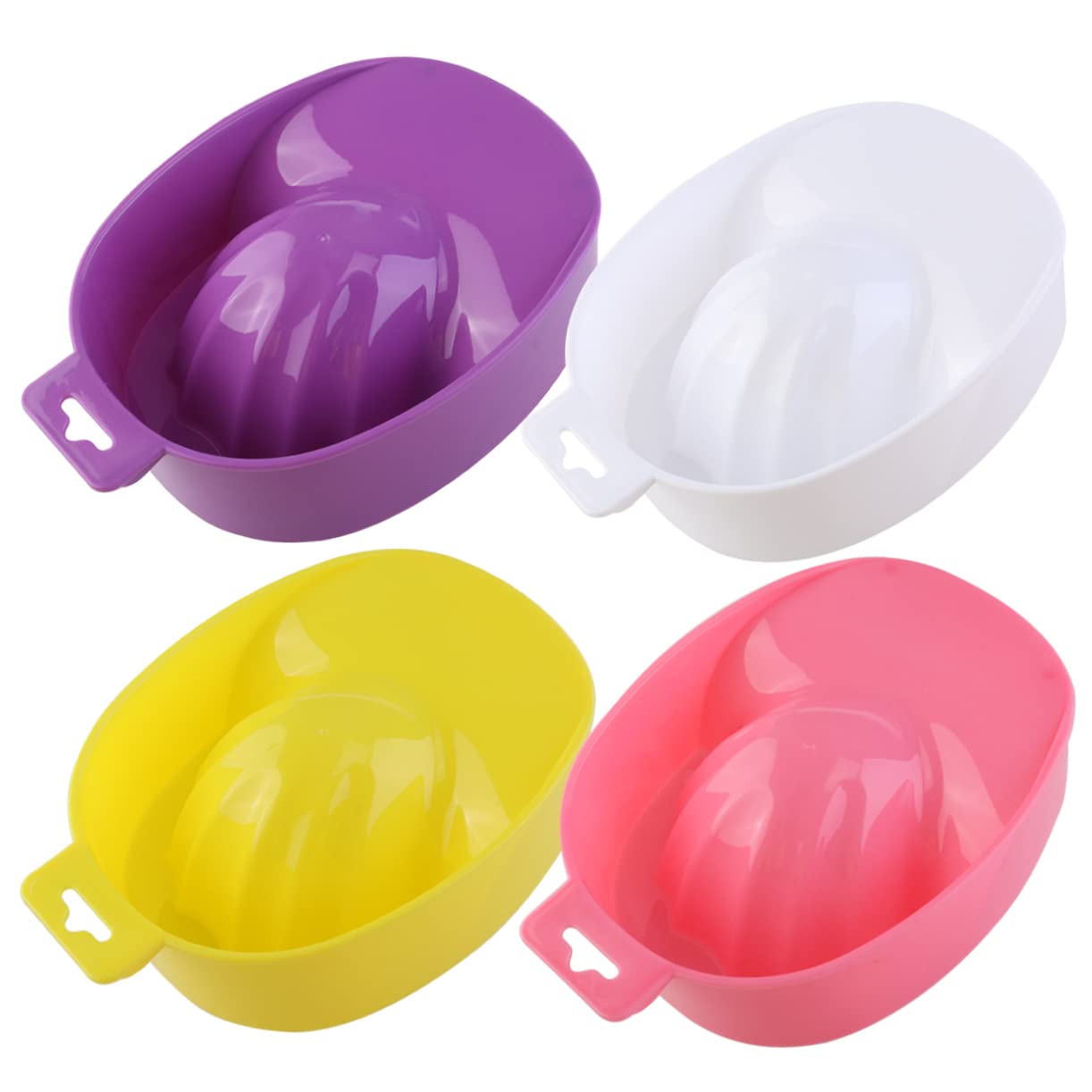 BIUDECO Mineral Nail Polish Remover Soak Bowl 2pcs Nail Art Manicure Bowl Cuticle Softener and Home Care Random