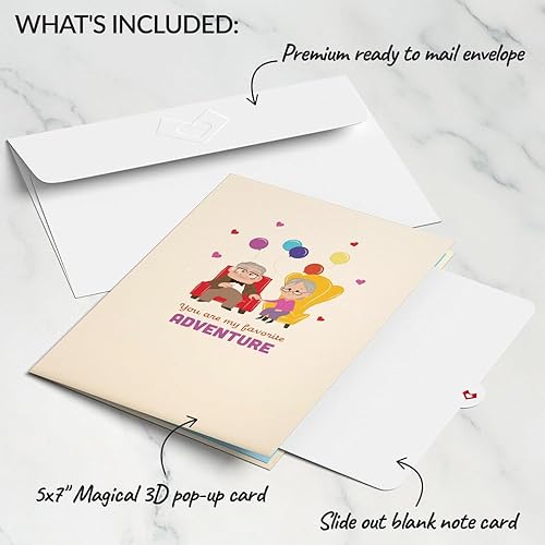 Miniatura 5 de Lovepop Tarjeta desplegable diaria para ella y él  Tarjetas de felicitación 3D de Disney y Pixar para niños, niñas, hombres y mujeres  Mi aventura