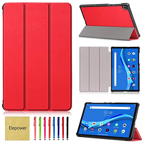 Case for Lenovo Tab M10 Plus, Elepower Lightweight Slim Shell Multiple Viewing Angles Stand Cover with Auto Sleep/Wake for Lenovo Tab M10 Plus TB-X606F / TB-X606X 10.3" FHD Android Tablet, Red