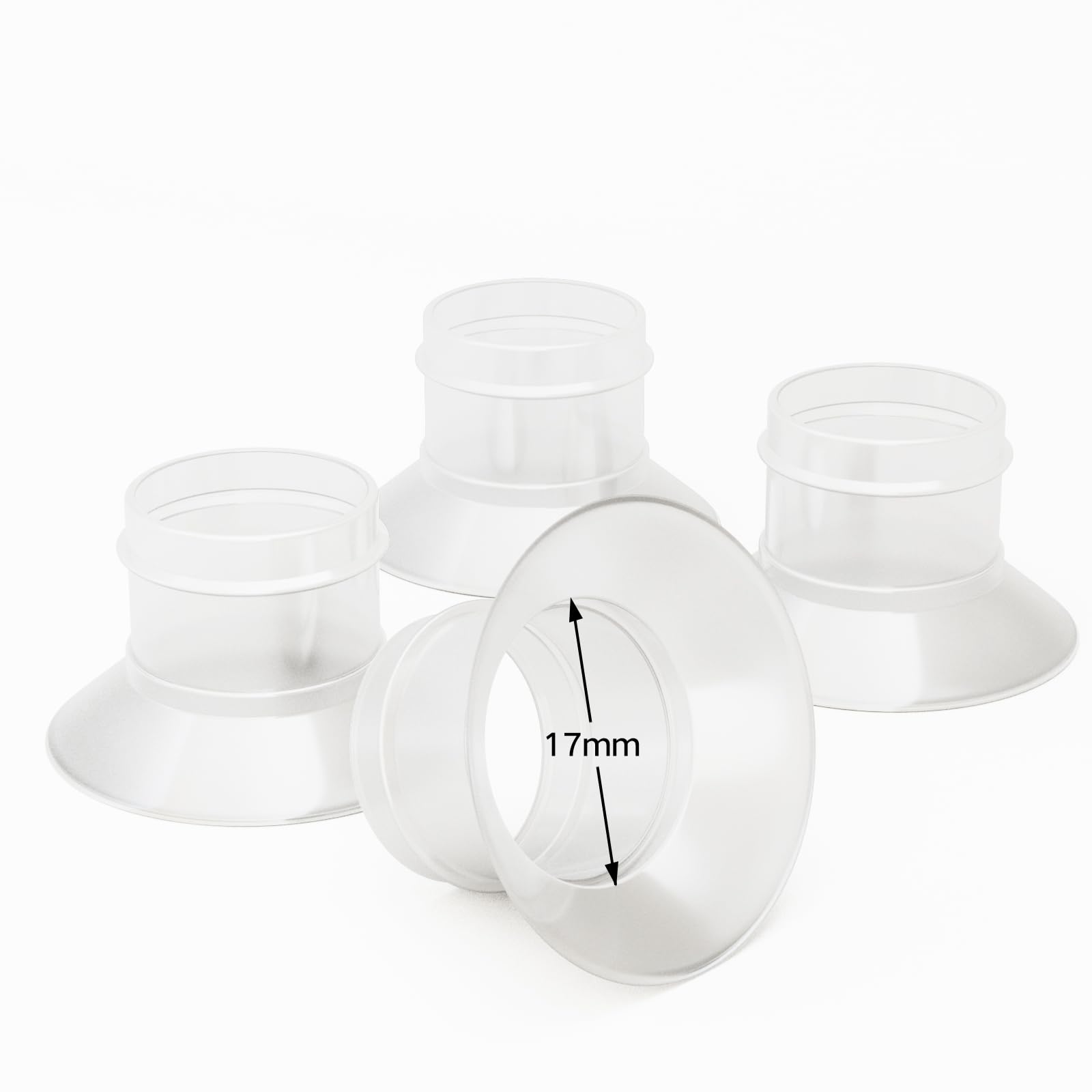 17MM Silicone Flange Inserts, Freestyle Flex, Breast Pump Shields Reduce 24-25MM to 17MM (4PCS)