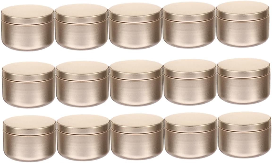 Gadpiparty 24pcs DIY Candle Making Tins Round Aluminum Candle Tin Containers Storage