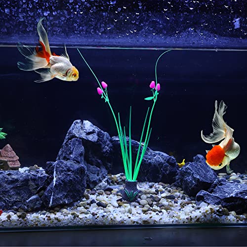 VOCOSTE Aquarium Simulation Coral Orchid Flower, Fish Tank Decor, Rose Red, Pink - Image 2