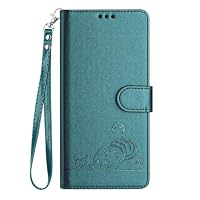 GOGME Cover per Xiaomi Poco X7 Pro 5G - Gatto Carino in Rilievo in Pelle Portafoglio Custodia con/Slot per Carte/Blocco RFID/Funzione Stand, Nero