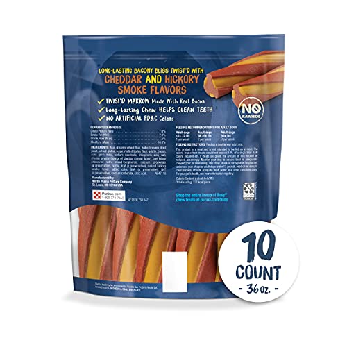 Purina Busy With Beggin' Made In Usa Facilities Small/Medium Breed Dog Chew, Twist'd Cheddar & Hickory Smoke Flavors - 10 Ct. Pouch #TOP5