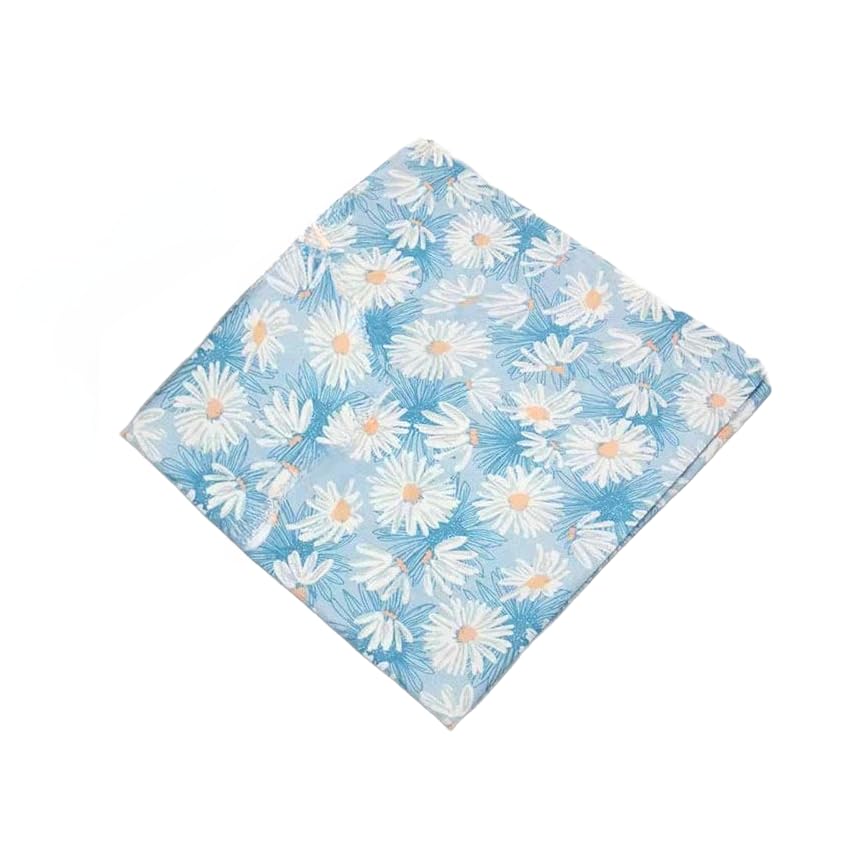 THAYLA 60-90 cm 10 sztuk niebieski słonecznik wielokrotnego użytku Furoshiki tkanina pakowa mała japońska do pakowania prezentów kwadratowy szalik tkanina do pakowania bento