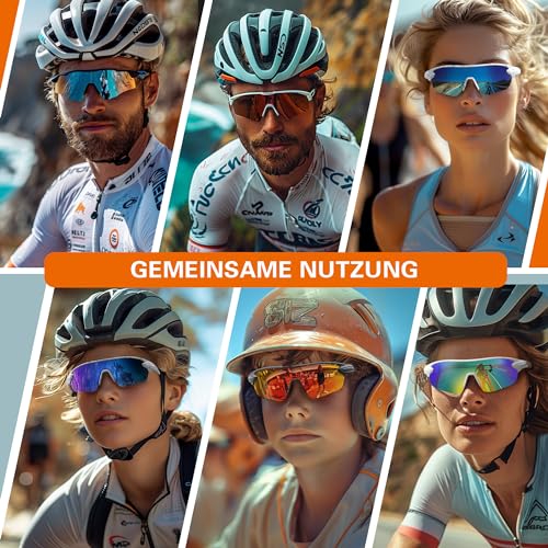 suoso Fahrradbrille Herren Damen Sportbrille Sonnenbrille,1