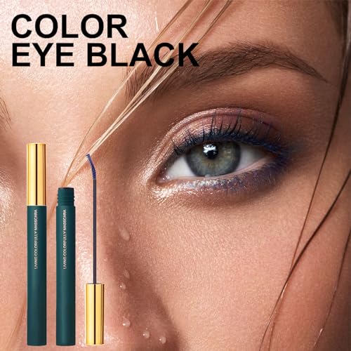 LFCFBH 2PCS Burgundy Mascara, Long Lasting Fiber Mascara Anti-Smear, Waterproof Curling and Volumizing Mascara(Blue, Berry) - Image 7