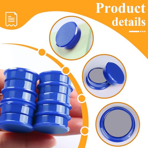 Imanes decorativos redondos azules, pack x10 miniatura 2