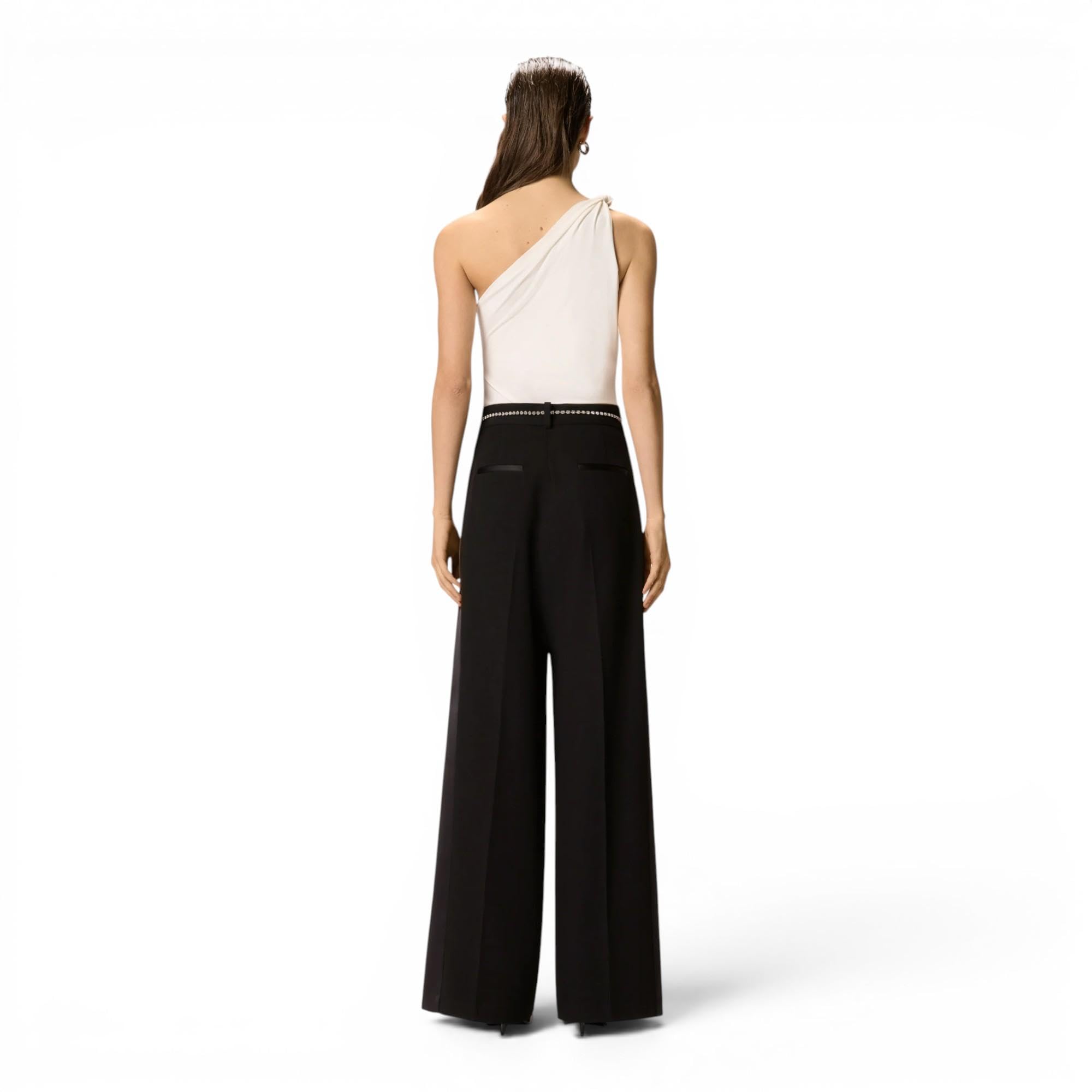 Pinko top monospalla bianco con nodo - bianco, m
