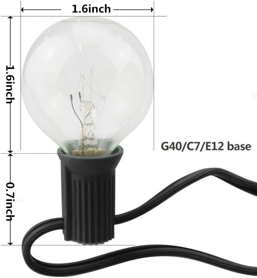 70% Off Everything Couah 100 FT Globe String Lights with 105 G40 Globe Clear Bulbs G40 Indoor Outdoor Lighting Garden Fairy Backyard Market Xmas Holiday Patio Wedding Party String Lights -Black Wire Promo 40% OFF Couah 100 FT Globe String Lights with 105 G40 Globe Clear Bulbs G40 Indoor Outdoor Lighting Garden Fairy Backyard Market Xmas Holiday Patio Wedding Party String Lights -Black Wire