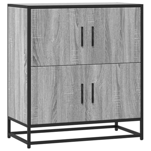 mtlskopl Sonoma Cómoda 68x35x76cm Madera con Estructura Metálica Diseño Moderno Robusto y Duradero para Pasillo Salón Oficina Dormitorio