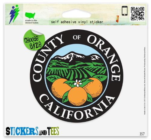 Orange County Seal California Vinyl Car Bumper Window Sticker 2" X 2" #TOP7