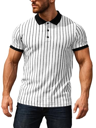 Image of Noble Monk Relax Fit |Textured| Lycra | Polo Neck T-Shirt