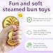 Flashing Dumplings,Soft and Cute Flashing Dumpling Toy,Dumpling Stress-Relieving Ball,Elastic Tabletop Toy,Soft and Squeezable Stress-Relieving Dough (White)
