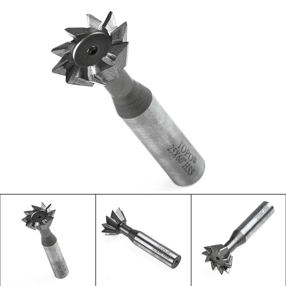 HSS 25mm 60Degree Dovetail Cutter Milling End-Mill Right Hand Cut HSS-Tool