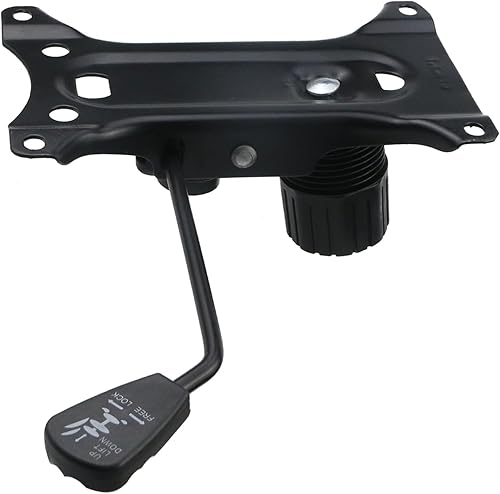 Wealrit Base inclinable para silla de oficina, mecanismo de elevación de control resistente, placa base giratoria negra de 8.3 x 5.1 pulgadas,