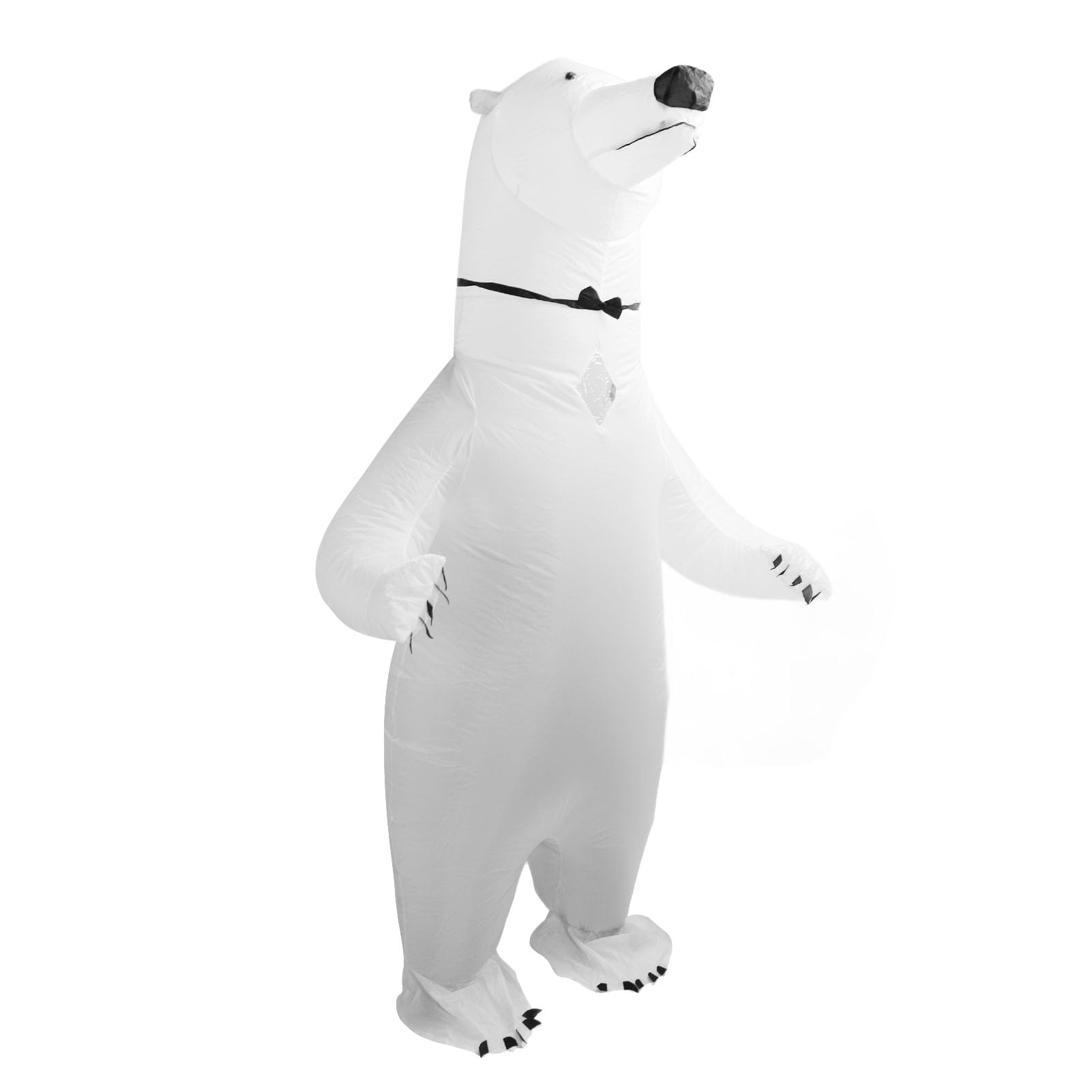 Luqeeg Disfraz de Oso Polar Hinchable, Disfraces de Oso Polar de Navidad con Costuras Reforzadas, Disfraz Hinchable Halloween, Divertido Mono de Oso Blanco para Navidad Halloween Cosplay