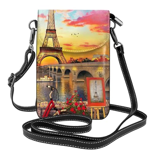 Petit sac à bandoulière Tour Eiffel pour téléphone portable femme chic