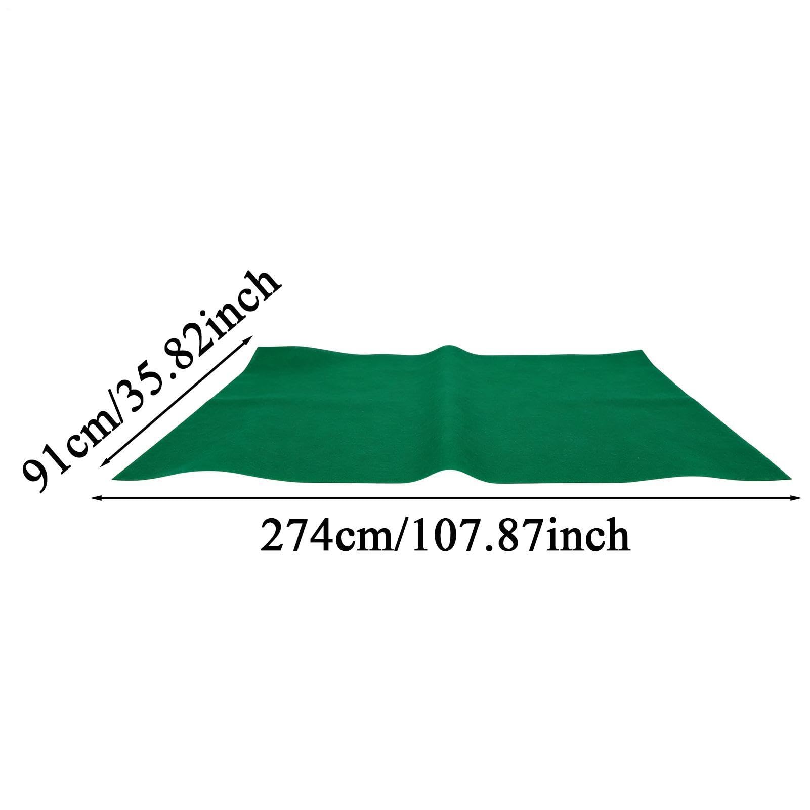 2 x zielona tkanina filcowa 274 x 91 cm – miękki filc do szycia i majsterkowania, bardzo duży filc, towar sprzedawany na metry, do kostiumów, dekoracji stołu i majsterkowania, elastyczna włóknina do