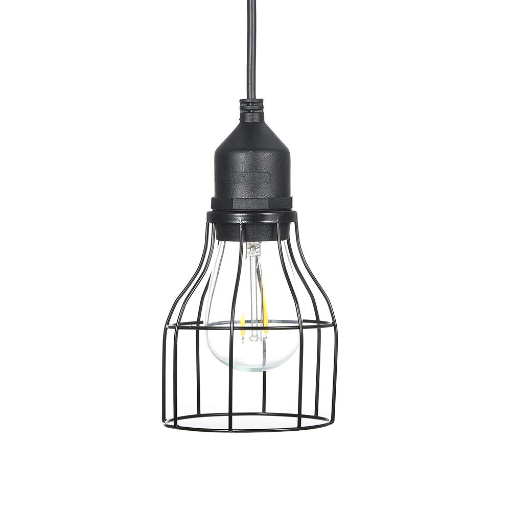 Lixada - Lámpara solar colgante E27 para exterior, luz sensible IP65, resistente al agua, para jardín, patio, terraza, balcón