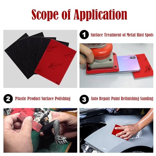 36 Stück Schleifschwamm, 800-1000 Körnung Schleifblock, Weichschaum Sand Block Nass Trocken Schleifpapier für Modell Trockenbau Metall Holz Möbel Polieren