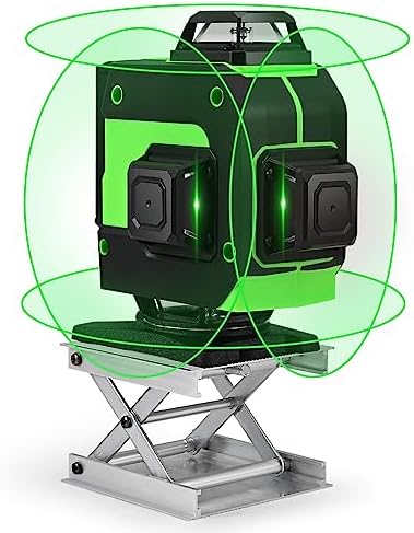 Niveau Laser Vert 4D 16 Lignes 360° - Auto-nivelant - Portée 25m - Pour Chantier Et Bricolage