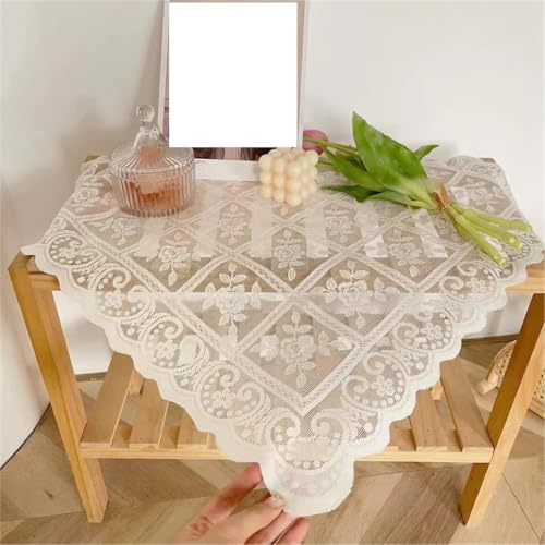 Nappe en dentelle beige rectangulaire carrée nappe de table