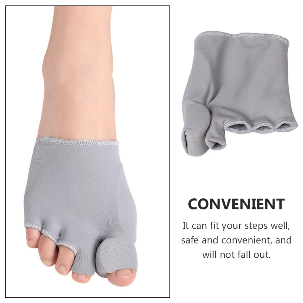 Holibanna 1Pc Straightener Light Grey Toe Separator for Bunion Relief Design for Comfort for Men Women Easy Application for Toe Alignment