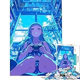 Rompecabezas de 1000 Piezas para Adolescentes Gamers waifus Anime Rompecabezas para Adultos Juego de ingenio Mejora la Memoria desafiante para completar (tamaño 50x75cm)