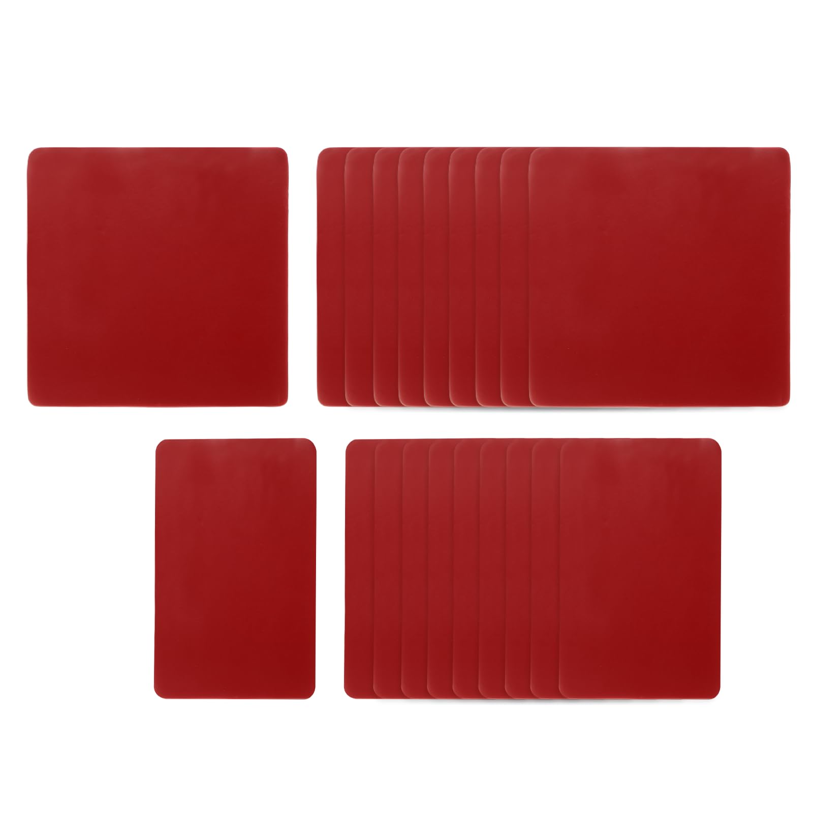 sourcing map 20 Pcs Double Sided Adhesive Pads, 60mm x 60mm / 60mm x 40mm Dash Cam Sticky Pads Self-Adhesive Square Mounting Foam Tape Waterproof & Heat Resistant for Car Walls, Red