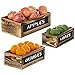MyGift Rustic Burnt Wood Nesting Storage Crates with Chalkboard Front Panels, Set of 3