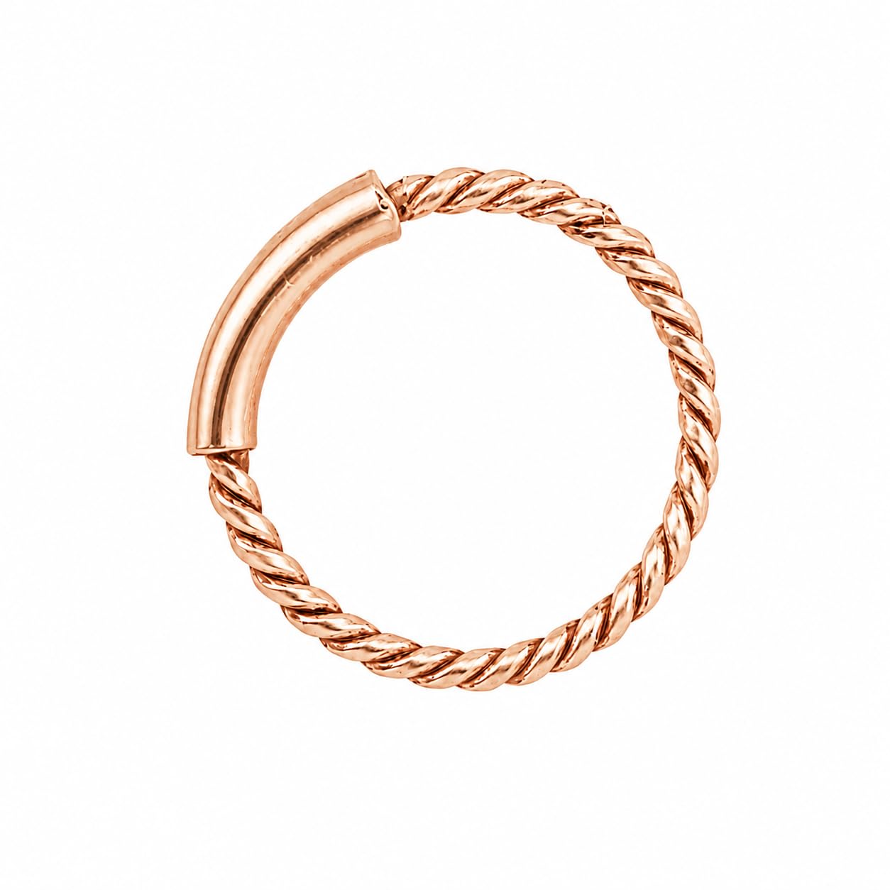 Twisted Rope Design Oxidised Silver, Ethnic Pierced Nose Pin, Boho Minimalist Women's Jewellery Flaneur Global-image-22
