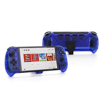 DOBE - Eggshell Controller Gripcon Switch Controller for Handheld Mode, Ergonomic Controller for Nintendo Switch with 6-Axis Gyro, Dual Motor Vibration, Compatible with All Games of Switch, Blue