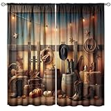 Nanacur Western Farmhouse Blackout Curtains, Warehouse...