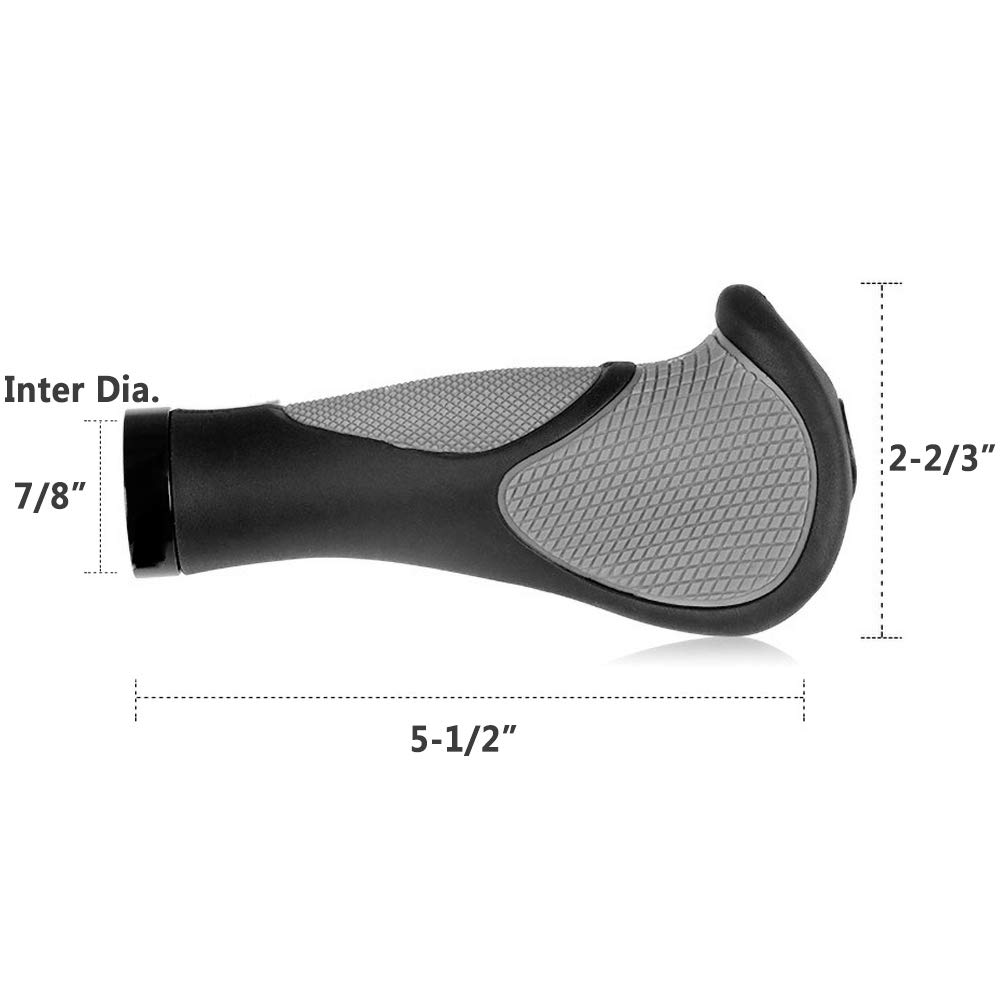 A Par Handlebar Grps Ergonomc Bcycle Handle Grp ForE-Bke rubber
