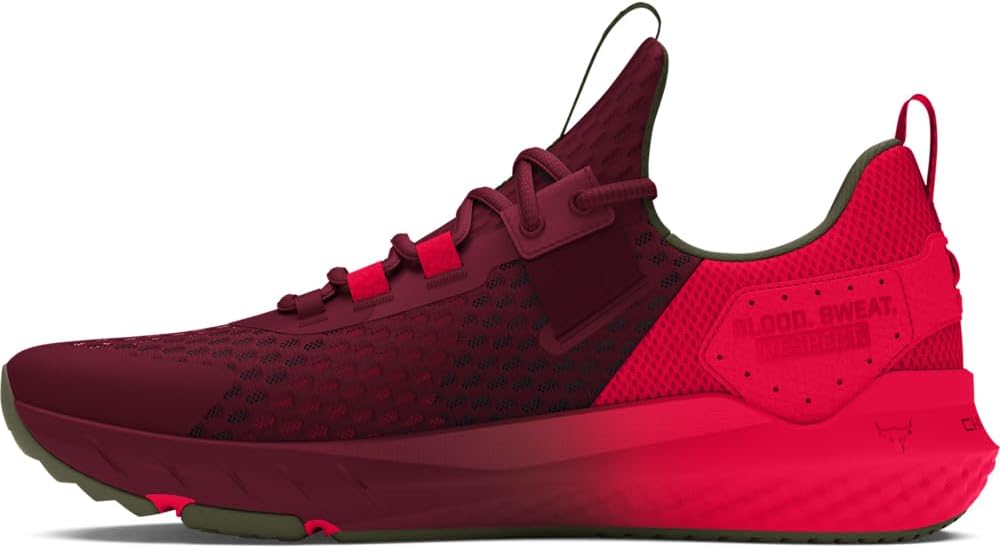 Under Armour Project Rock Red One Blood Sweat Respect 4